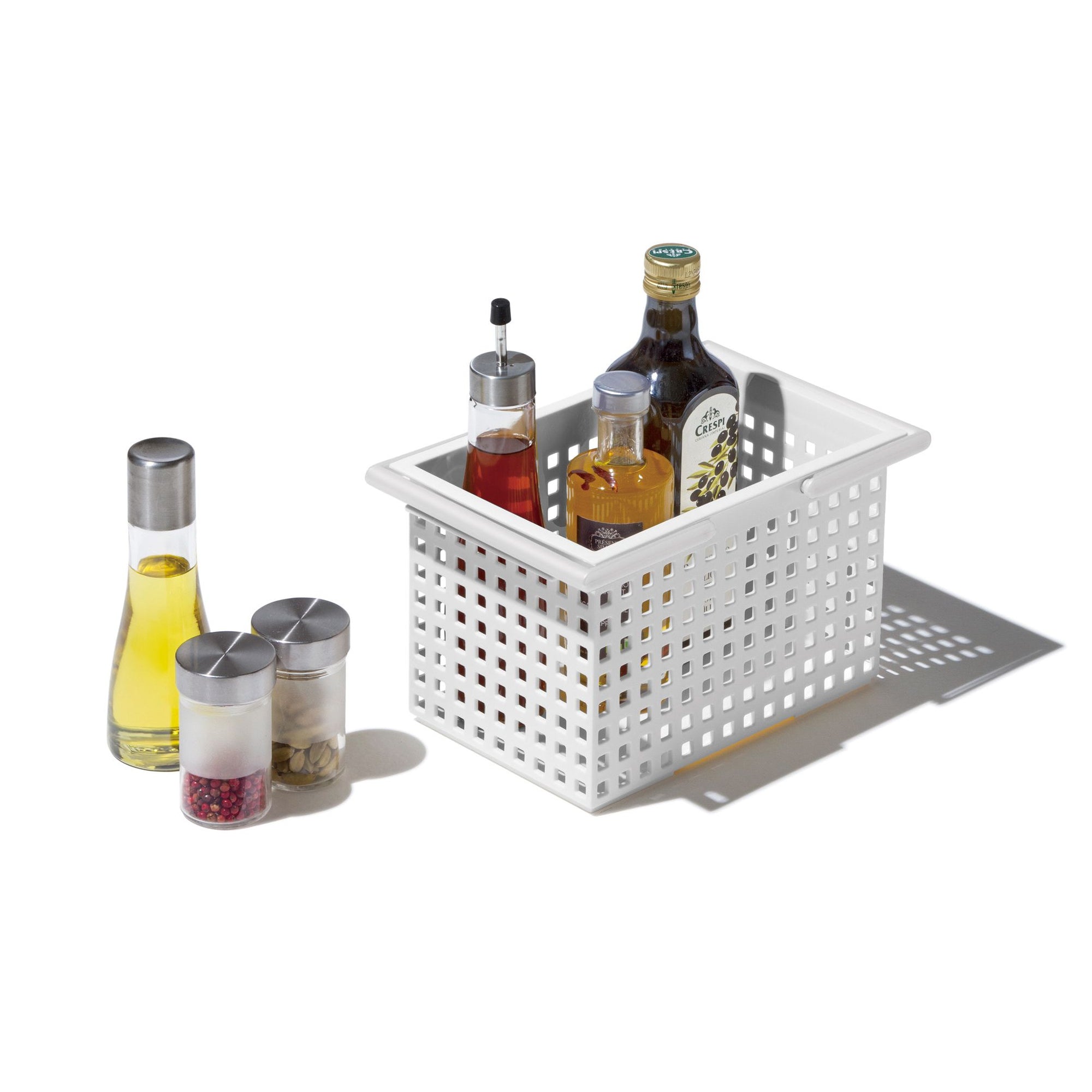 Like-It Universal Stacking Plastic Storage Organizer 18 Piece Set 3 Sizes, White