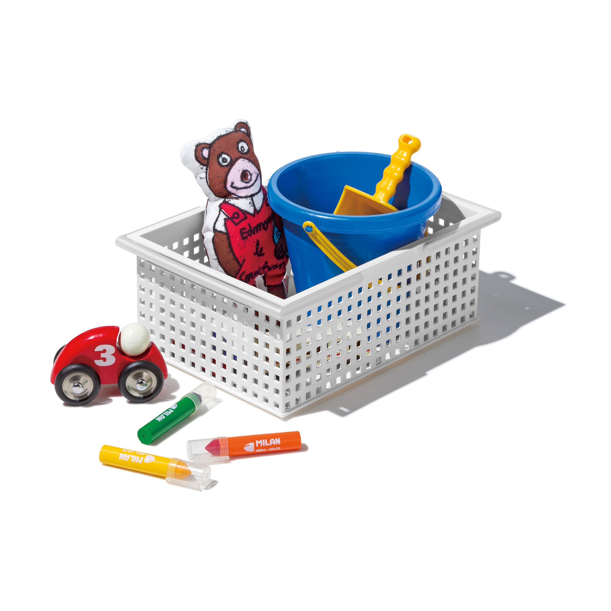 Like-It Stacking Plastic Storage Organizer Basket Tote, White (6 Pack)
