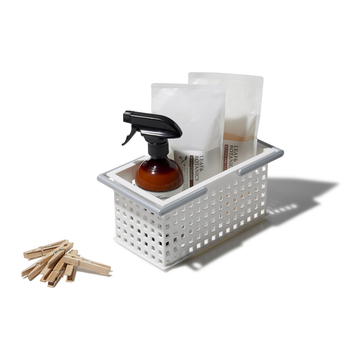 Like-It Plastic Stacking Storage Organizer Basket Tote, White (6 Pack)