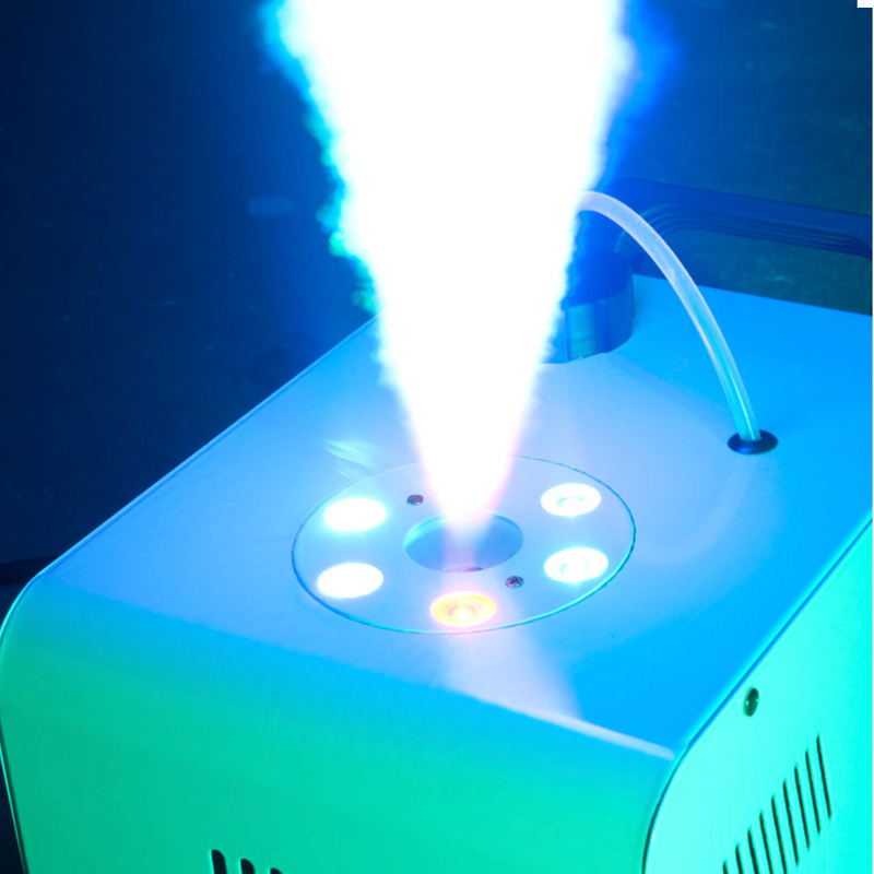 ADJ VF Volcano Fog Machine w/6 x 3W RGB LED Lighting w/ Remote, White (4 Pack)
