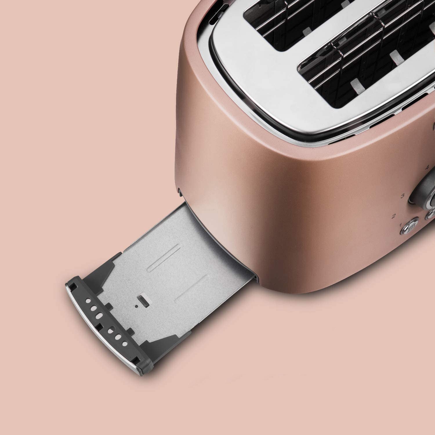 Sencor STS 6055RS Electric Wide 2 Slice High Lift Toaster w/ Rack, Metallic Pink