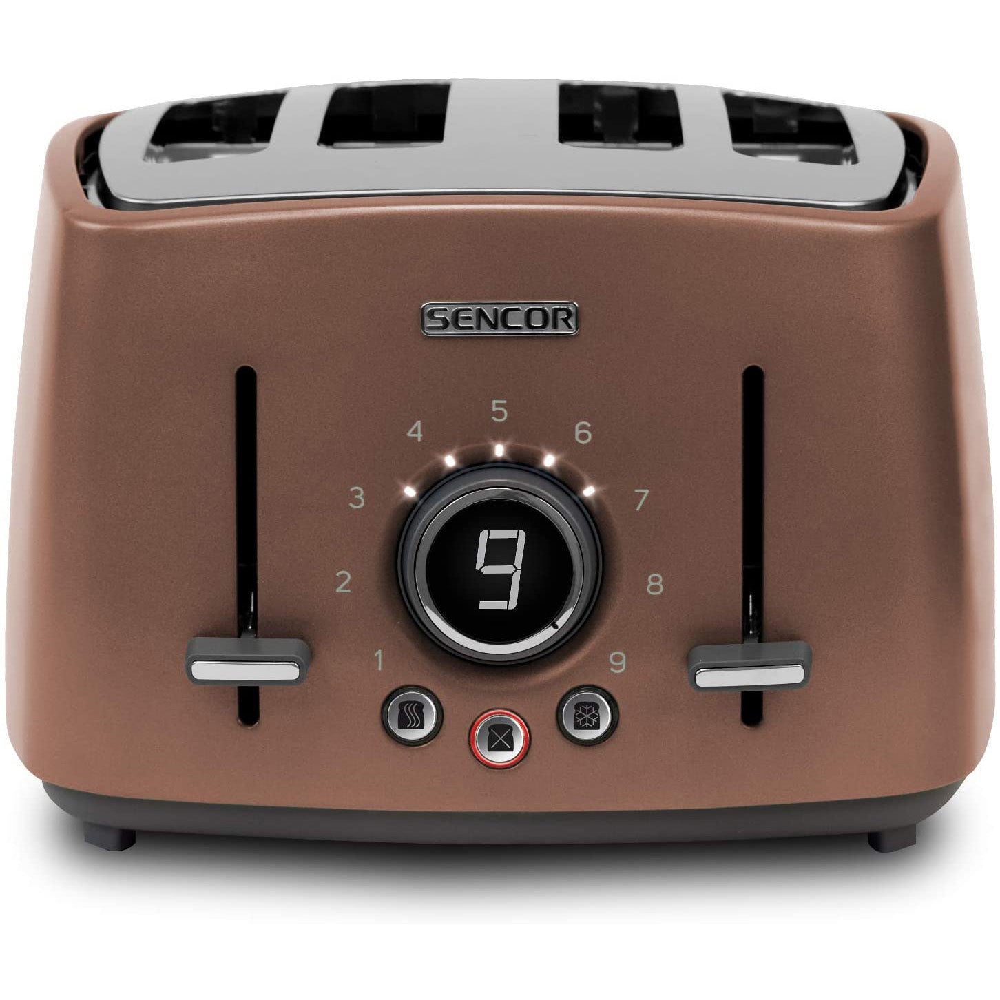 Sencor STS 6076GD Electric Wide 4 Slice High Lift Toaster w/ Cooling Rack, Gold