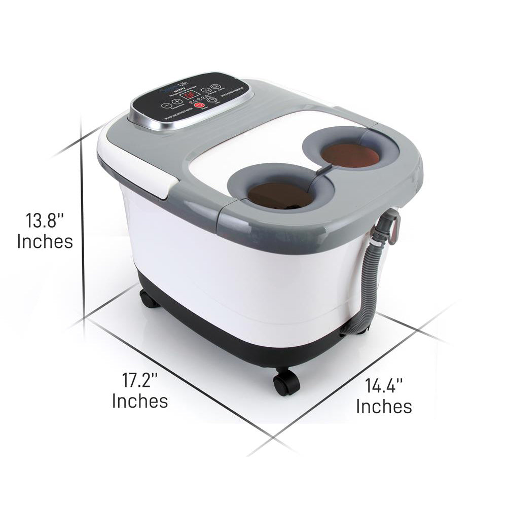 SereneLife Hydrotherapy Heated Shiatsu Foot Massage Spa Bath for Home (Open Box)