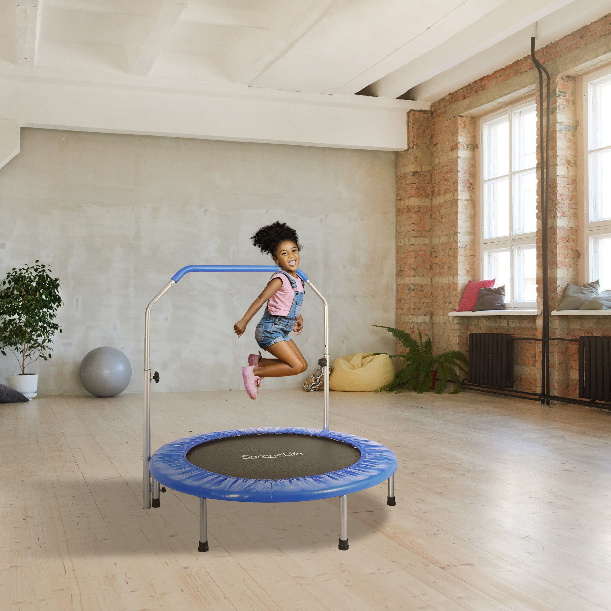 SereneLife 40 Inch Portable Highly Elastic Jumping Sports Trampoline, Adult Size - VMInnovations