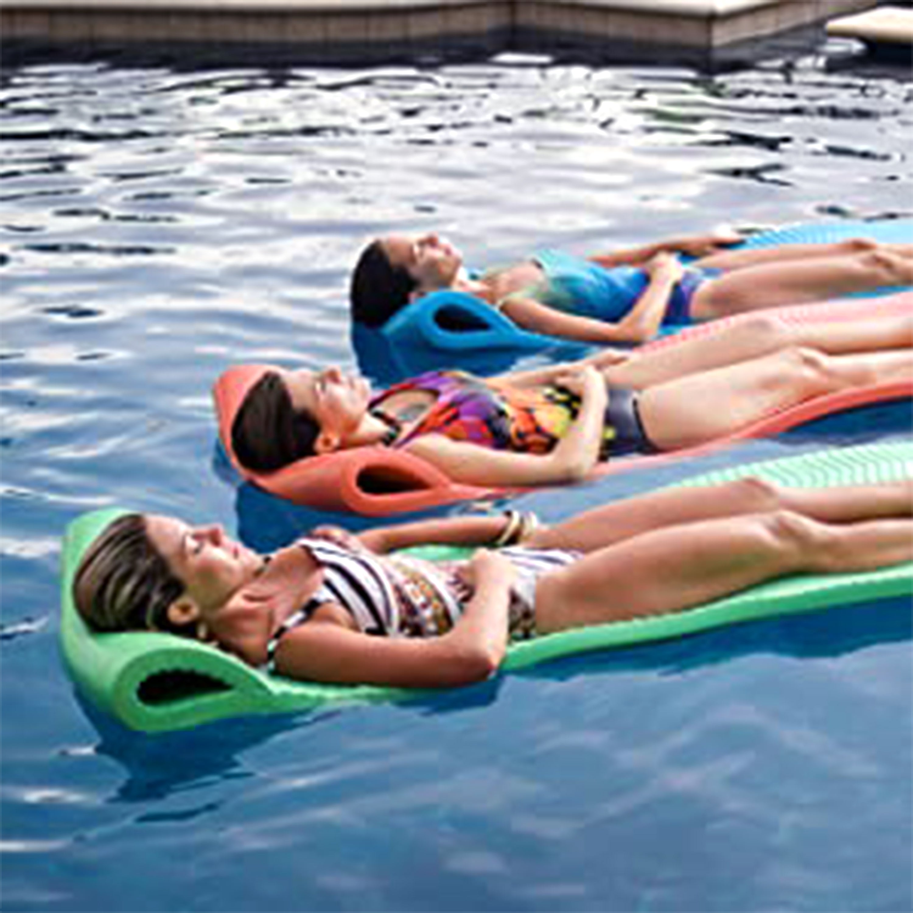 TRC Recreation Serenity 1.5" Thick Vinyl Foam Swimming Pool Float Mat, Yellow - VMInnovations
