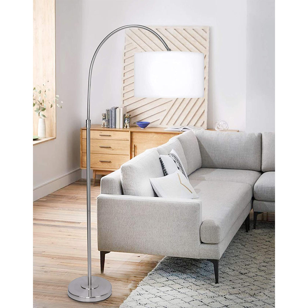 Grandview Gallery 63.5" Tall Modern Arc Floor Lamp, Brushed Nickel (Open Box) - VMInnovations
