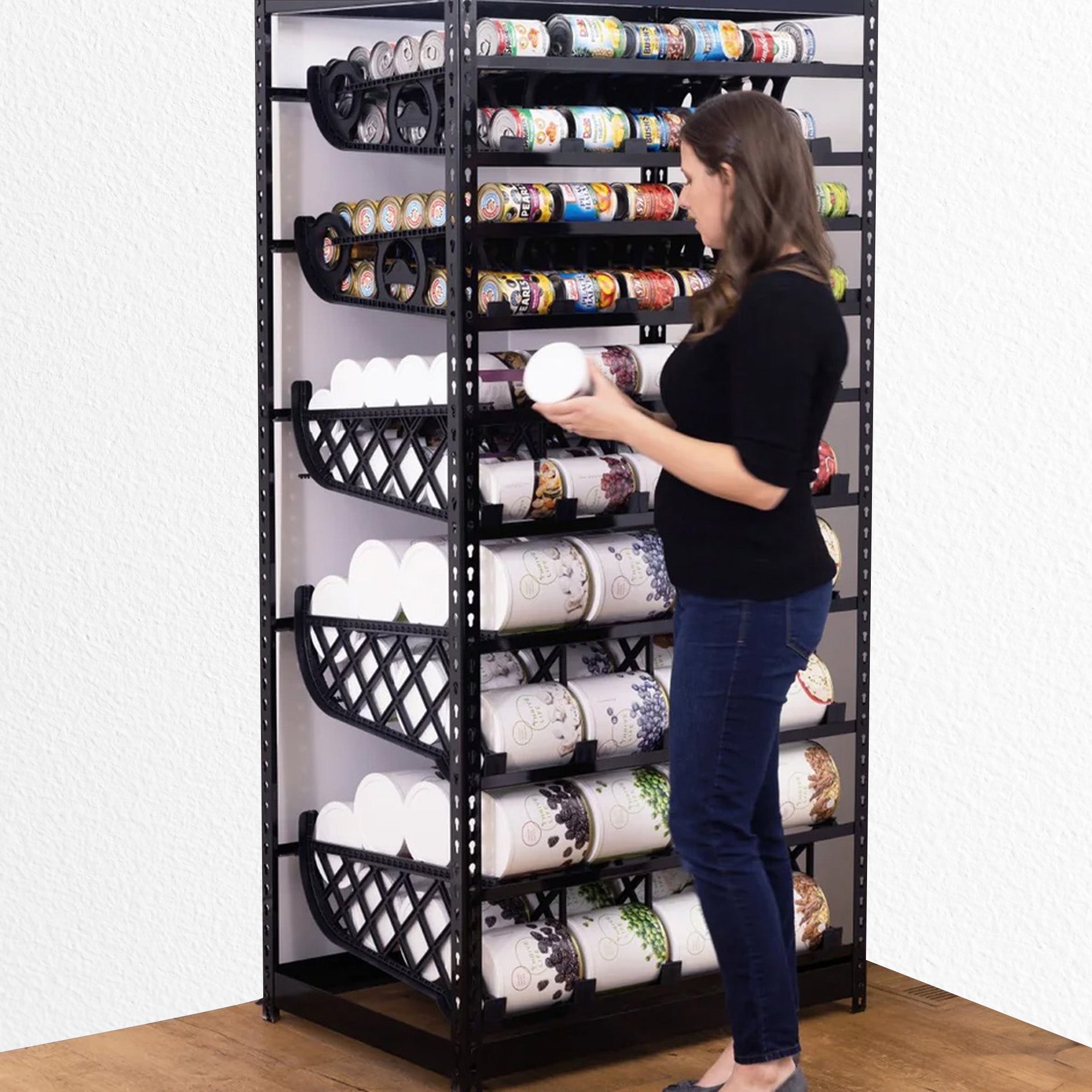 Shelf Reliance Maximizer Small Can Rotation Organizer Supports Up To 390 Cans - VMInnovations