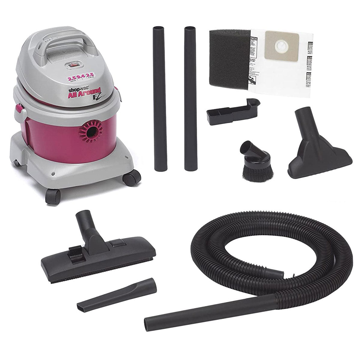 Shop-Vac All Around EZ Portable 2.5 Gallon 2.5 HP Wet Dry Shop Vacuum Cleaner