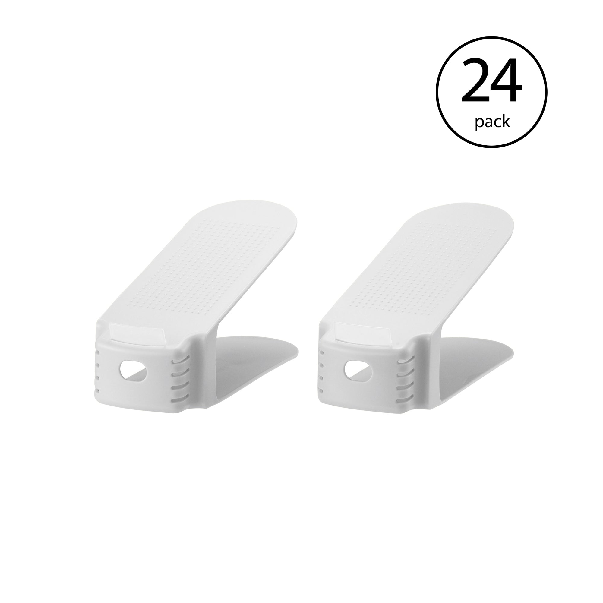 Like-It Space Saving Closet Organizer Storage Stackable Shoe Holder (24 Pack) - VMInnovations