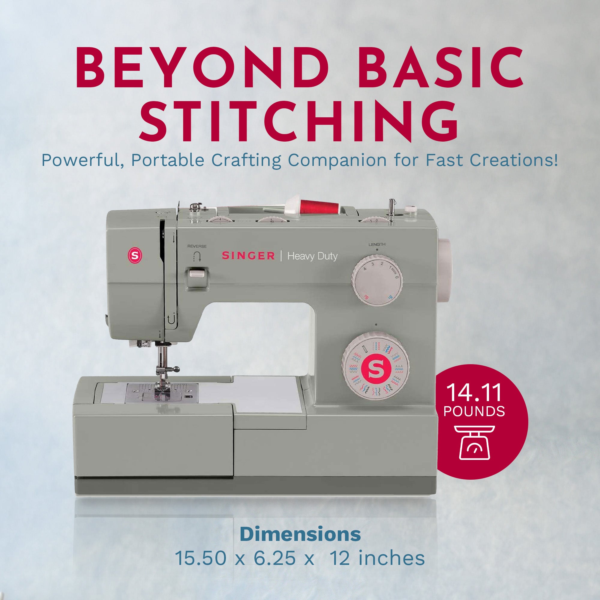 SINGER Heavy Duty Sewing Machine w/ 110 Applications and Accessories (Open Box) - VMInnovations