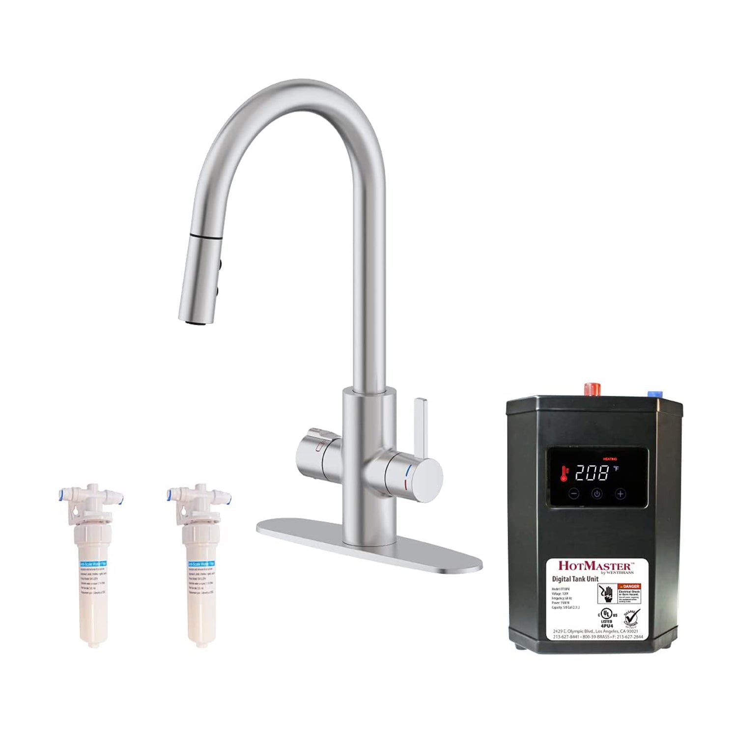 HotMaster 4in1 Hot Water Dispenser Faucet w/ Hot Tank, Stainless Steel(Open Box)