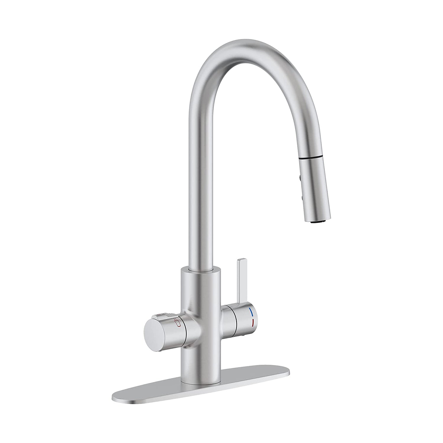 Westbrass HotMaster 4in1 Hot Water Dispenser Faucet w/ Hot Tank, Stainless Steel