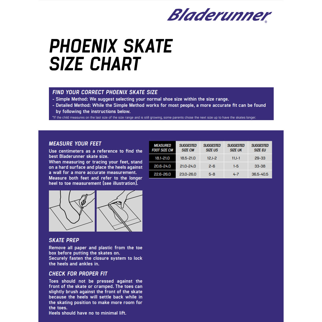 Rollerblade Bladerunner Phoenix Boys Adjustable Inline Skate, Size 5-8 (Used)
