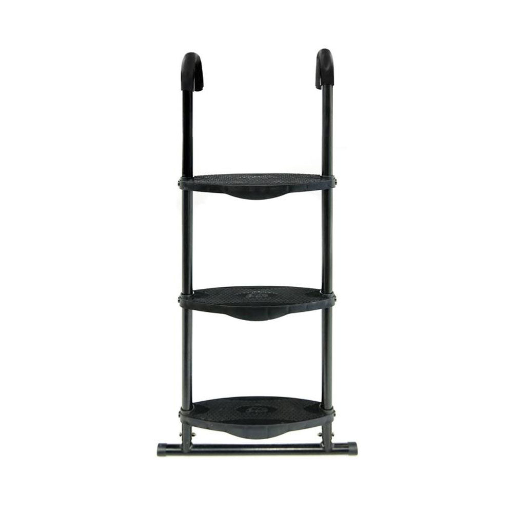 SkyBound 33 to 40 Inch 3 Step Powder Coated Trampoline Ladder, Black (Open Box)