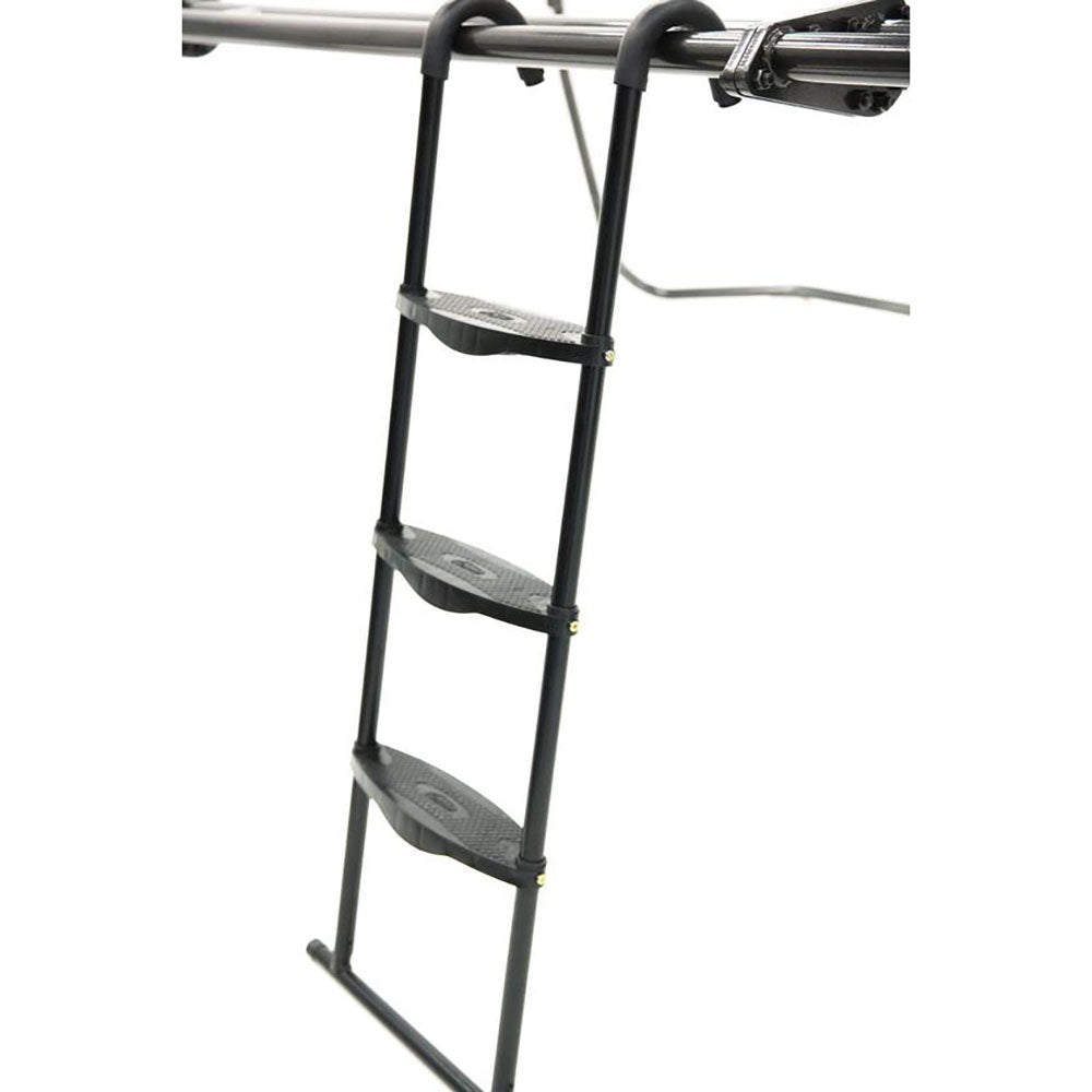 SkyBound 33 to 40 Inch 3 Step Powder Coated Trampoline Ladder, Black (Open Box)