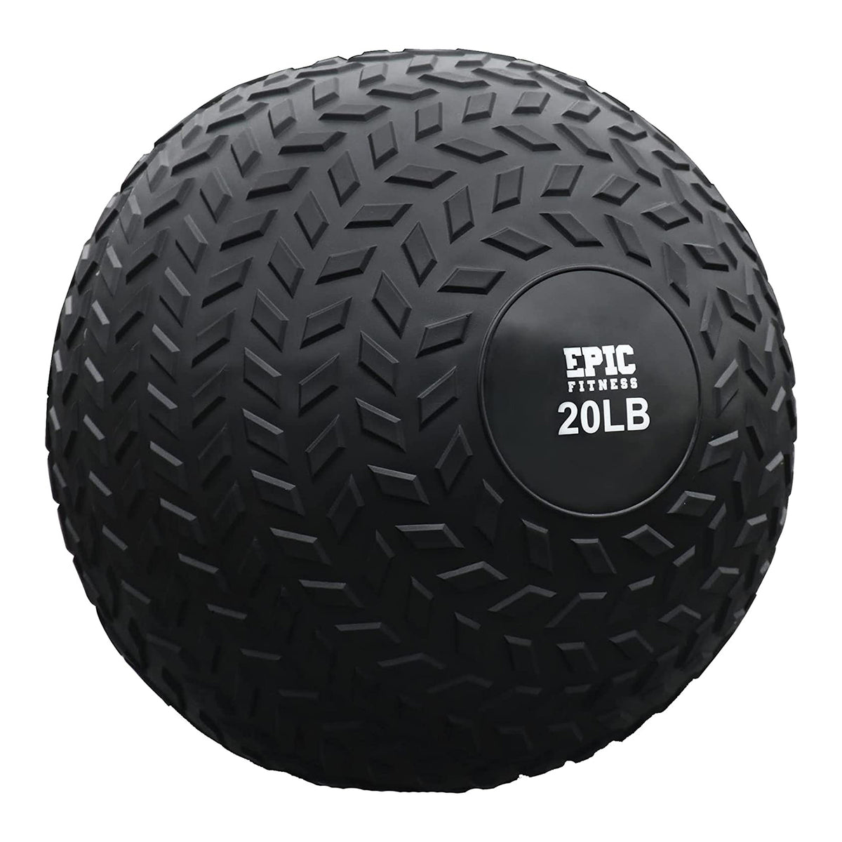 Epic Fitness Weighted Slam Ball, Grip Tread, for Exercise/Xfit, 20lb