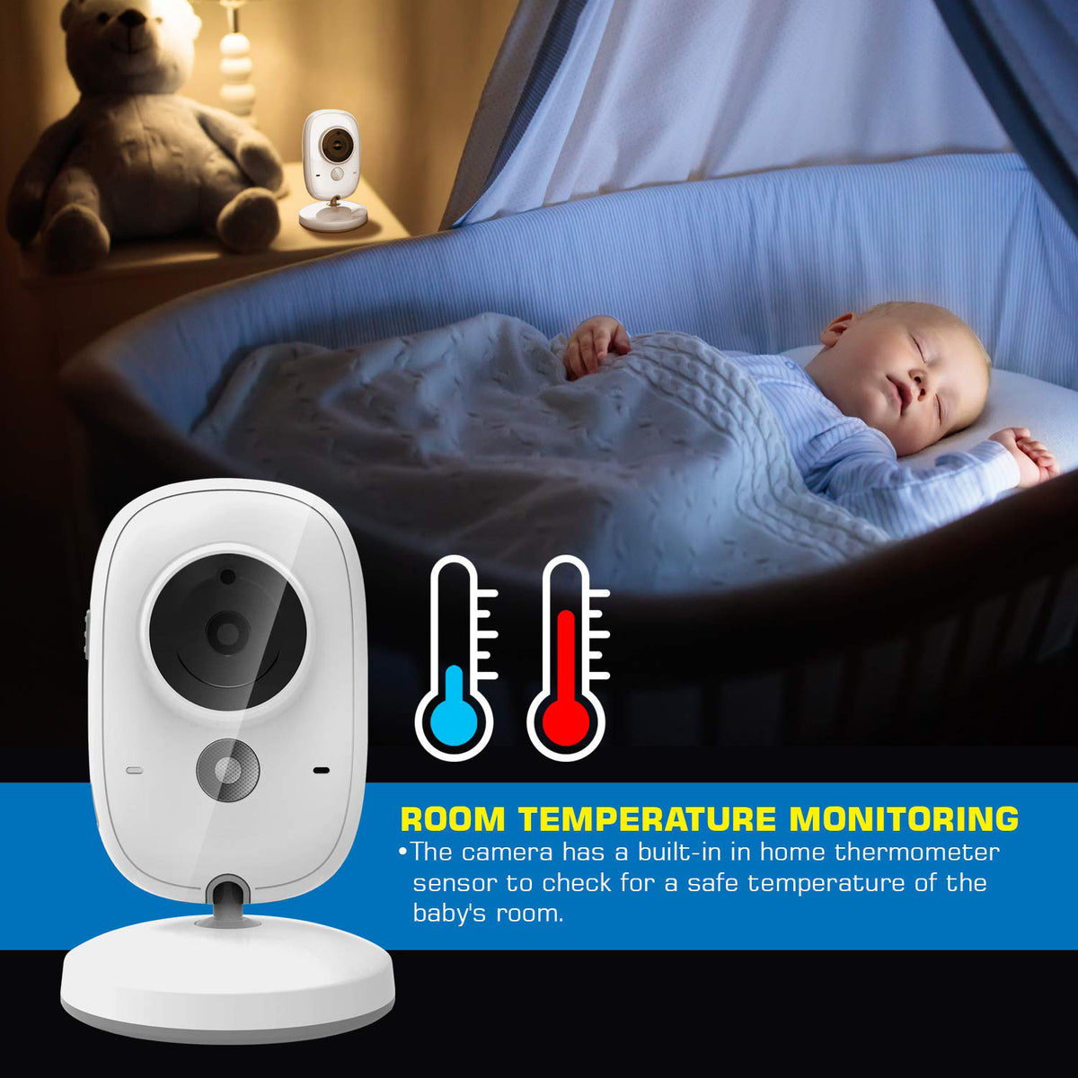SereneLife Wireless Portable Camera & Video Display Baby Monitor System (2 Pack) - VMInnovations
