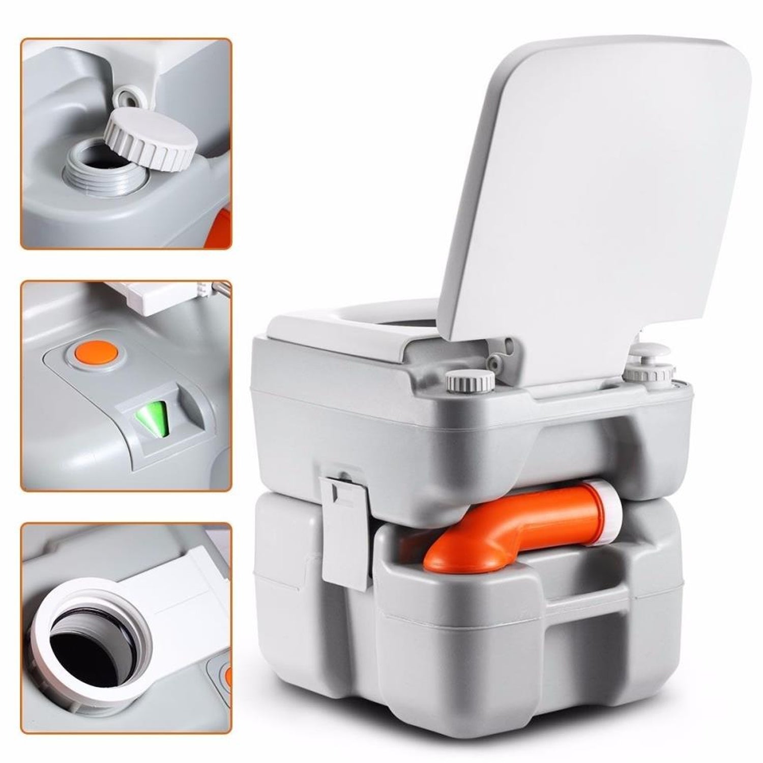 SereneLife 5.3 Gallon Portable Flushing Travel Camping RV Toilet (Used) - VMInnovations
