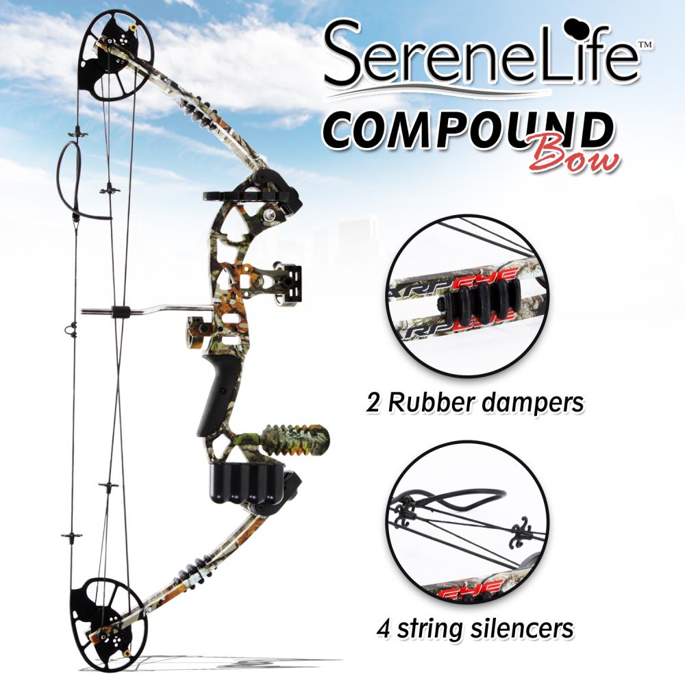 SereneLife Right Handed Complete Compound Target Practice Bow Package (4 Pack) - VMInnovations
