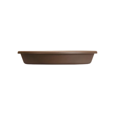 The HC Companies 16.3 Inch Plastic Planter Saucer for Classic Pots, Chocolate
