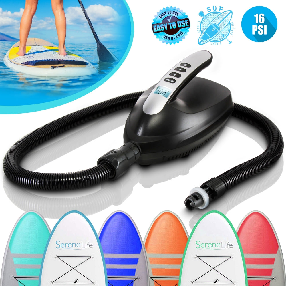 SereneLife Electric 12Volt Quick Air Inflator Deflator for Watersports (4 Pack)