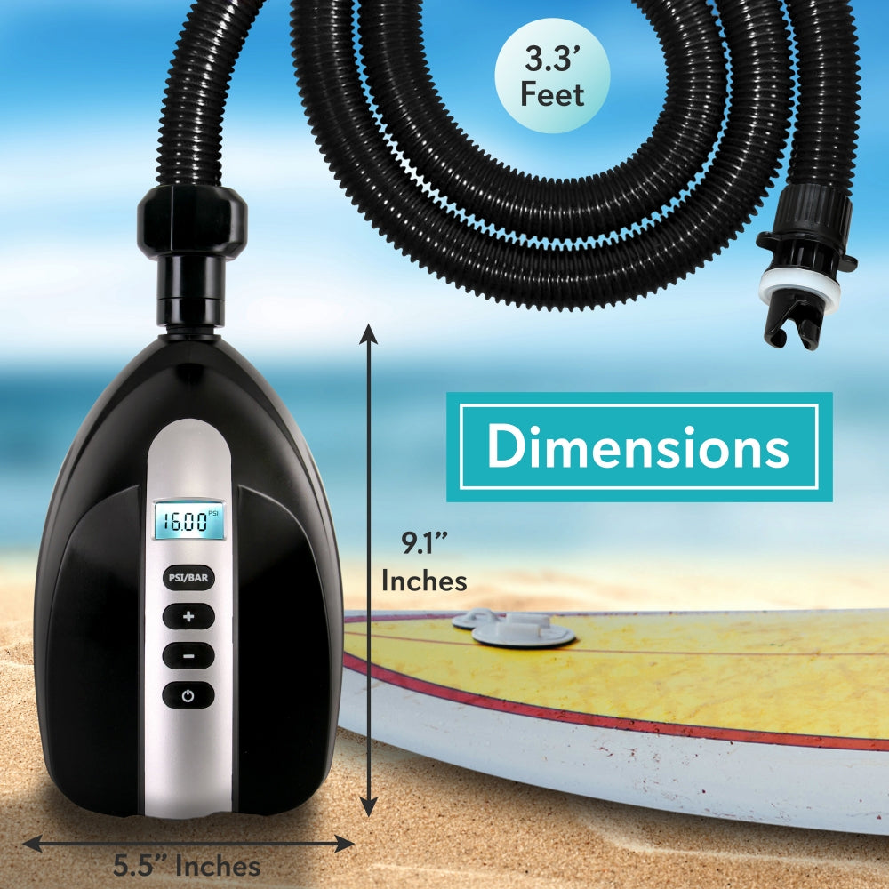 SereneLife Electric 110W 12Volt Quick Air Inflator and Deflator for Watersports