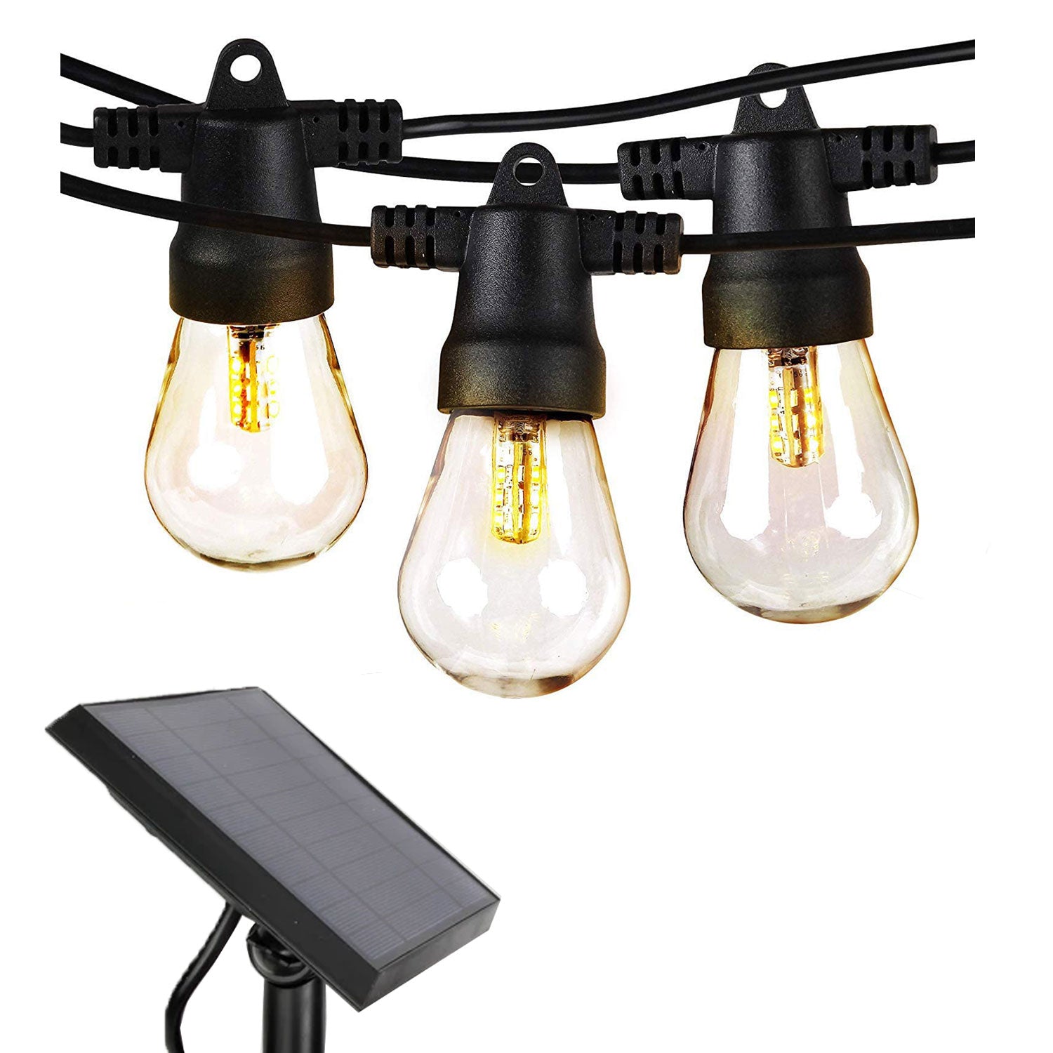 Brightech 48 Ft Weatherproof Solar Powered LED String Lights Kit (For Parts)