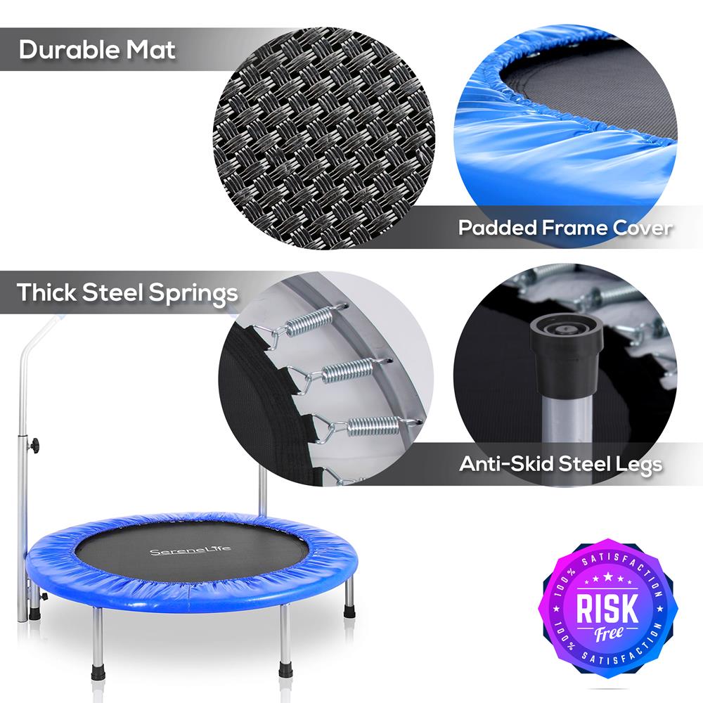 SereneLife 40 Inch Portable Elastic Jumping Sports Trampoline, Adult (4 Pack) - VMInnovations