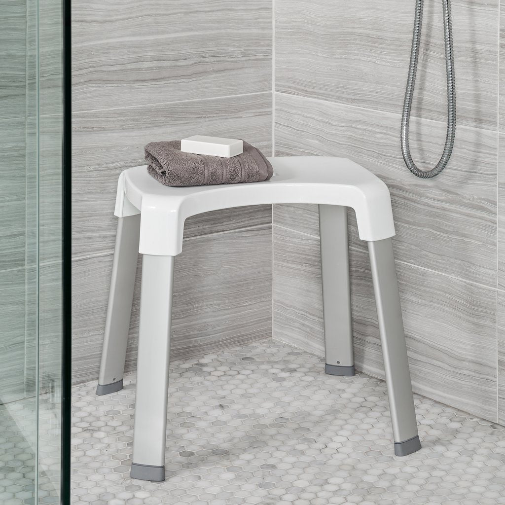 Better Living 70095 SMART 4 Shower Rust Proof Non Slip Aluminum Bench, White