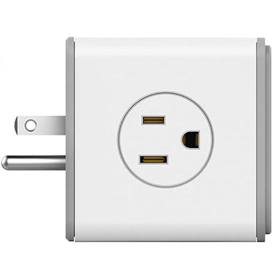 Huntkey SMC007 Surge Protecting Outlet Extender w/ AC Plugs & USB Ports (2 Pack)