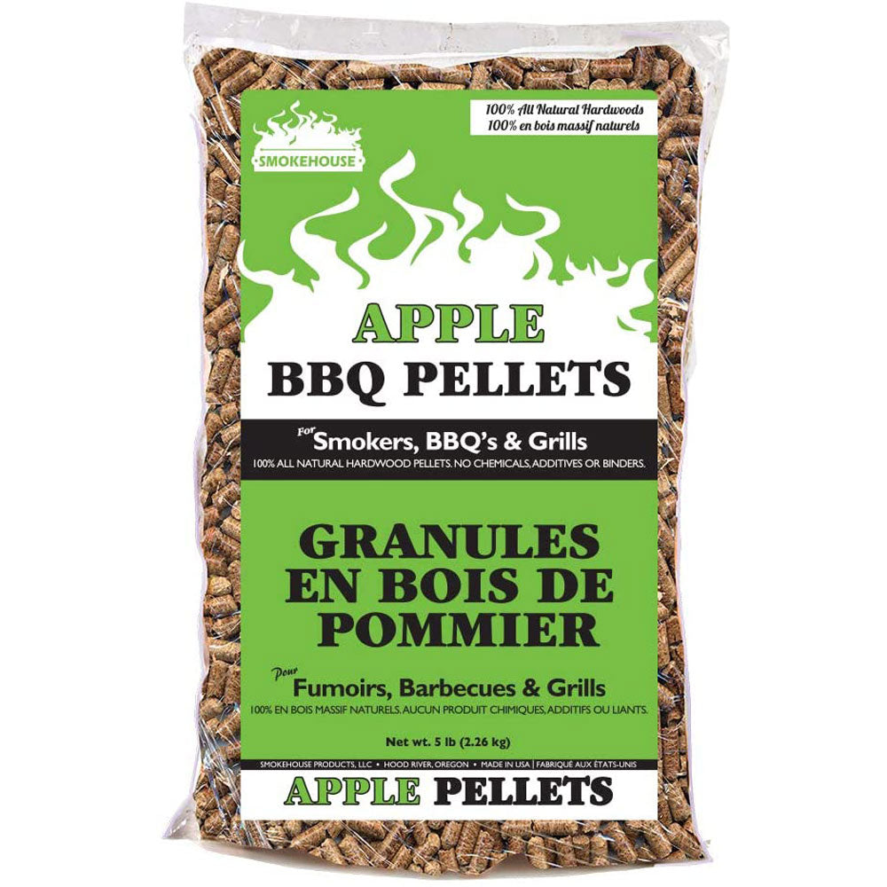Smokehouse Apple BBQ Smoker & Grill Smoking Hardwood Wood Pellets, 5 Pound Bag - VMInnovations