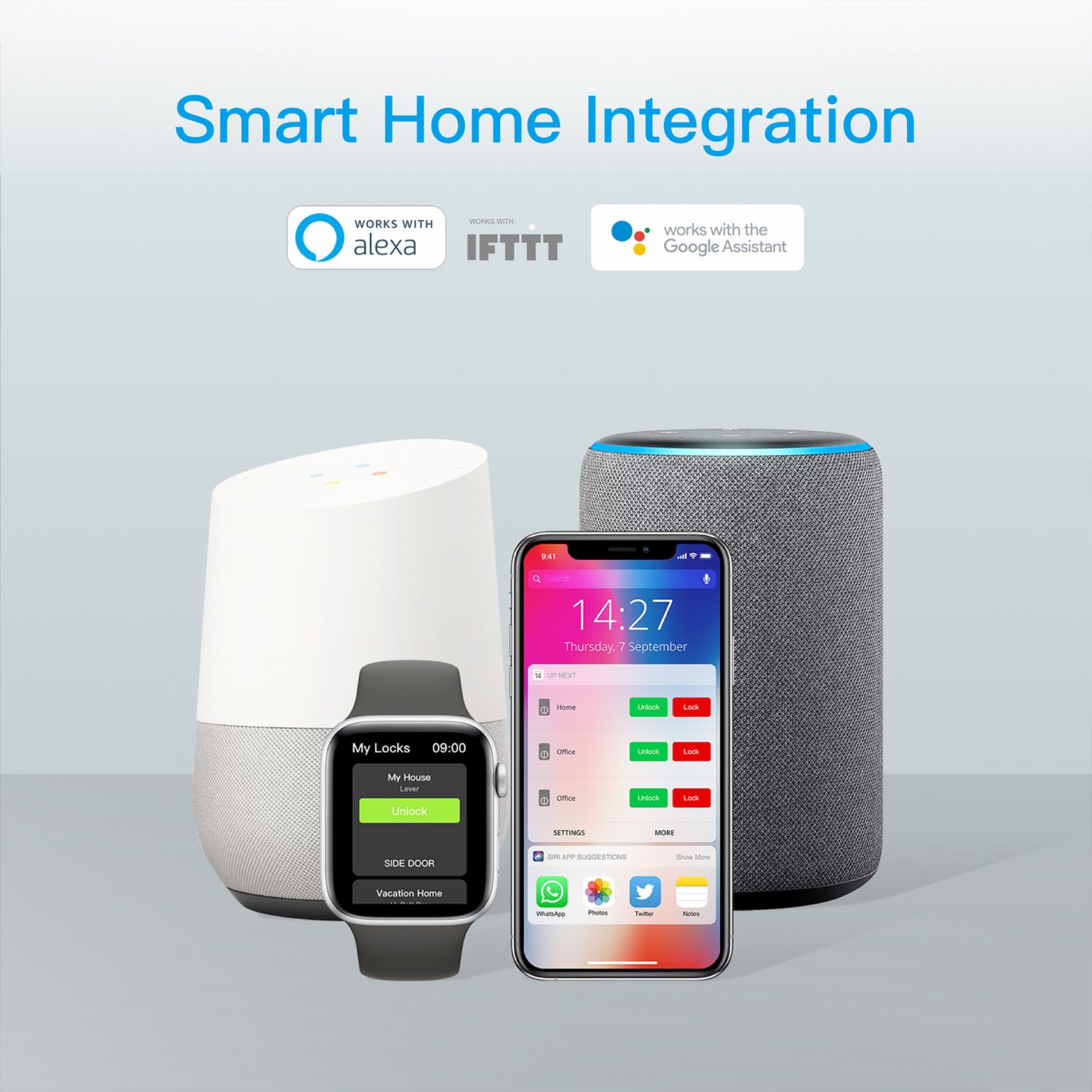 U-Tec U-Bolt-SN-UB01 5 n 1 WIFI Bridge Keypad Smart Home Deadbolt Lock - VMInnovations