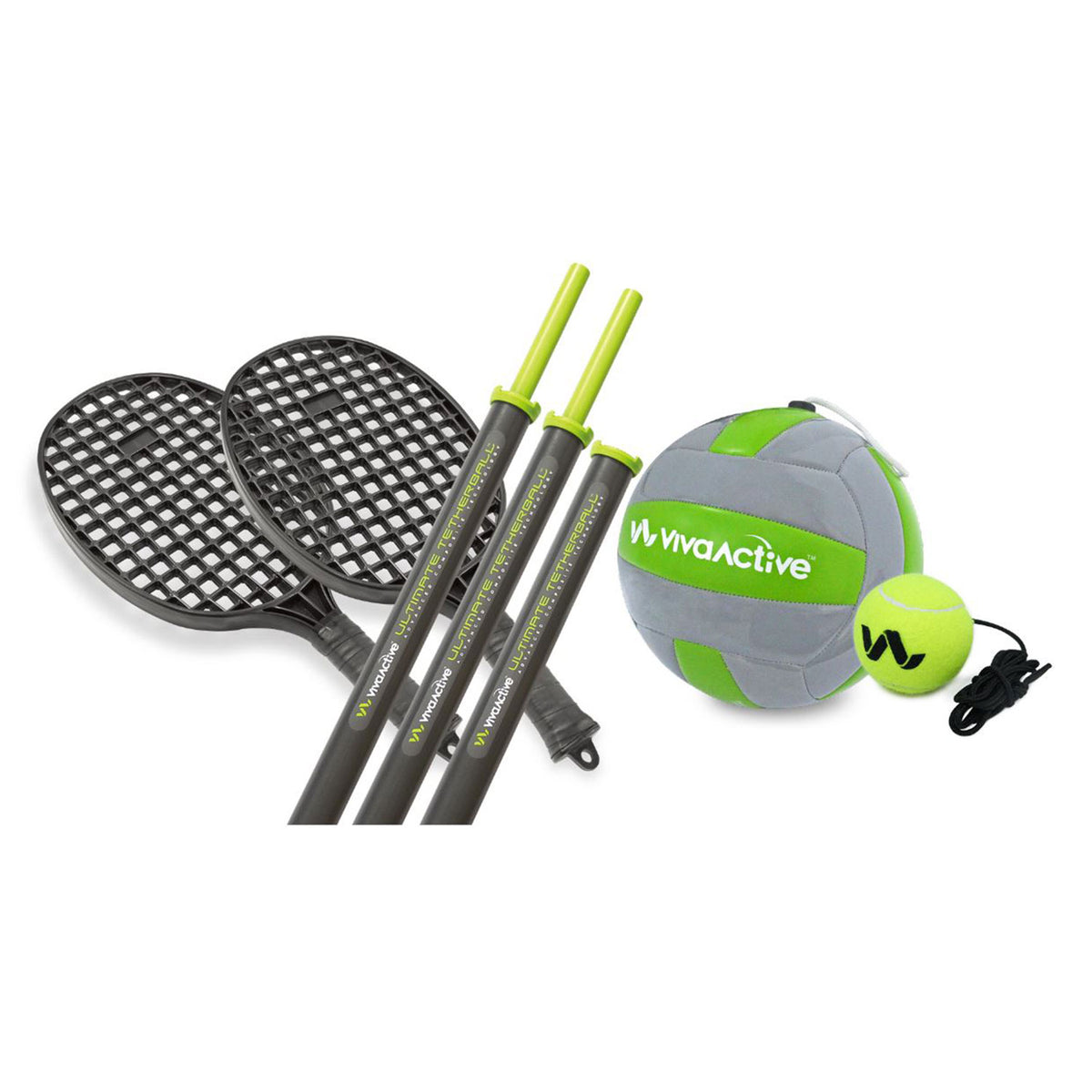 Viva Active Ultimate 2 in 1 Swingball and Tetherball Set with Paddles Included