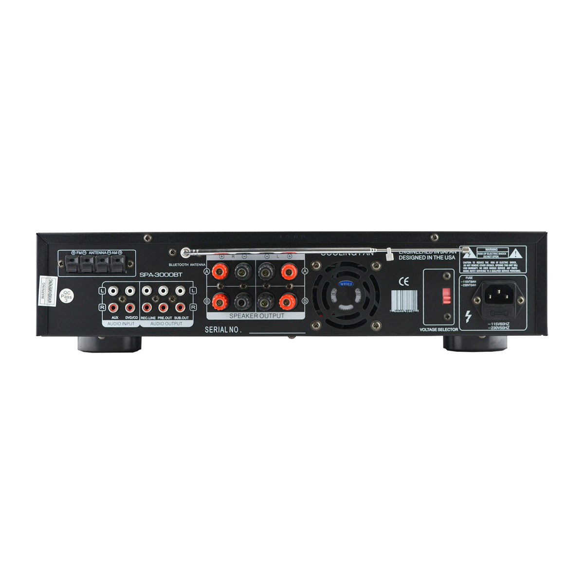 Studio Z Digital Home Audio Hybrid Radio Receiver 2 Channel Amplifier (2 Pack)