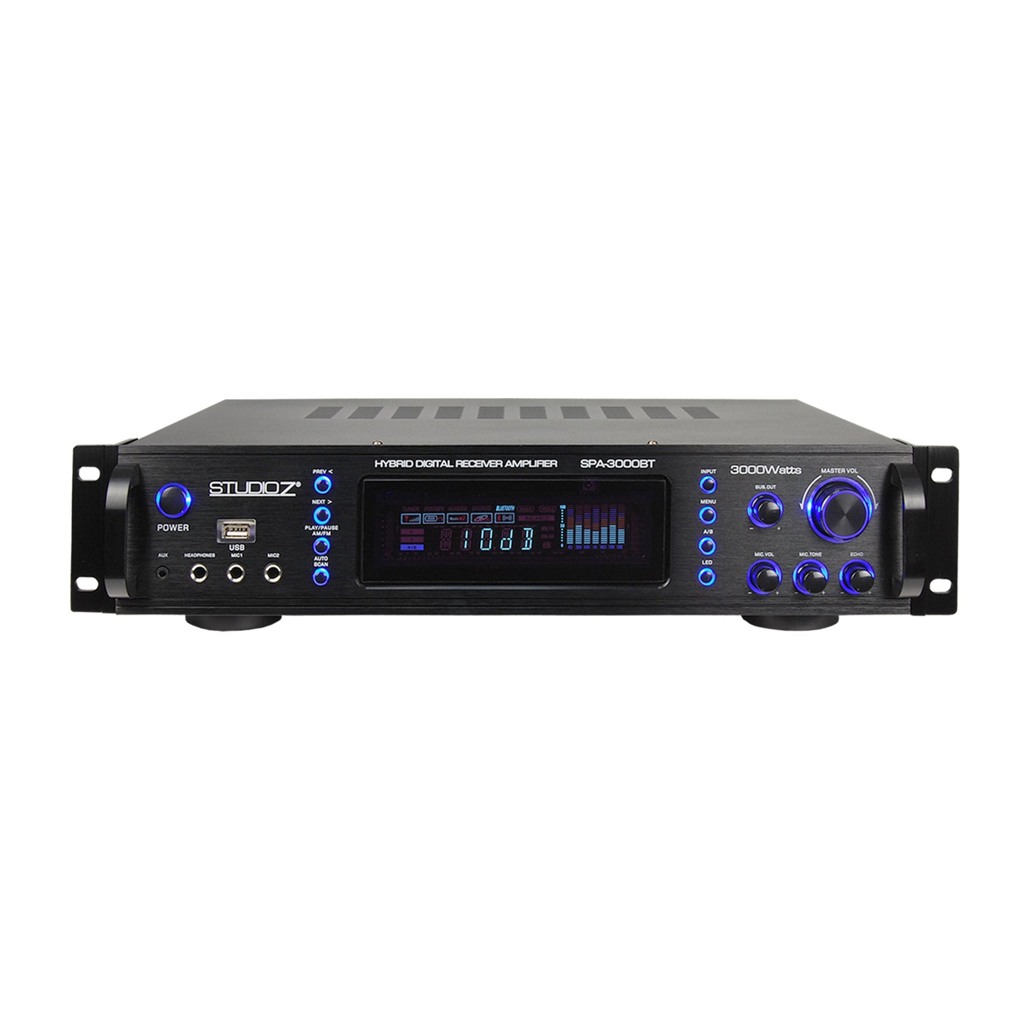 Studio Z Digital Home Audio Hybrid Radio Receiver 2 Channel Amplifier (2 Pack)