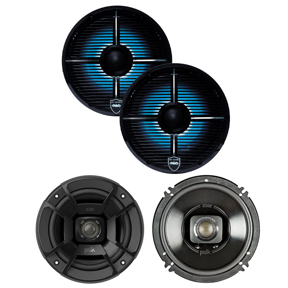 Wet Sounds Coaxial Marine Speakers + Polk Audio Coaxial Car/Marine Speakers