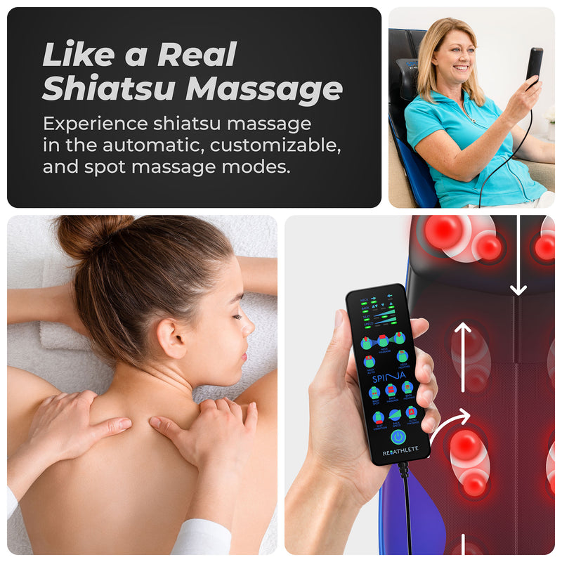 REATHLETE SPINA Shiatsu Massage Cushion with Back & Neck Massager (Open Box)