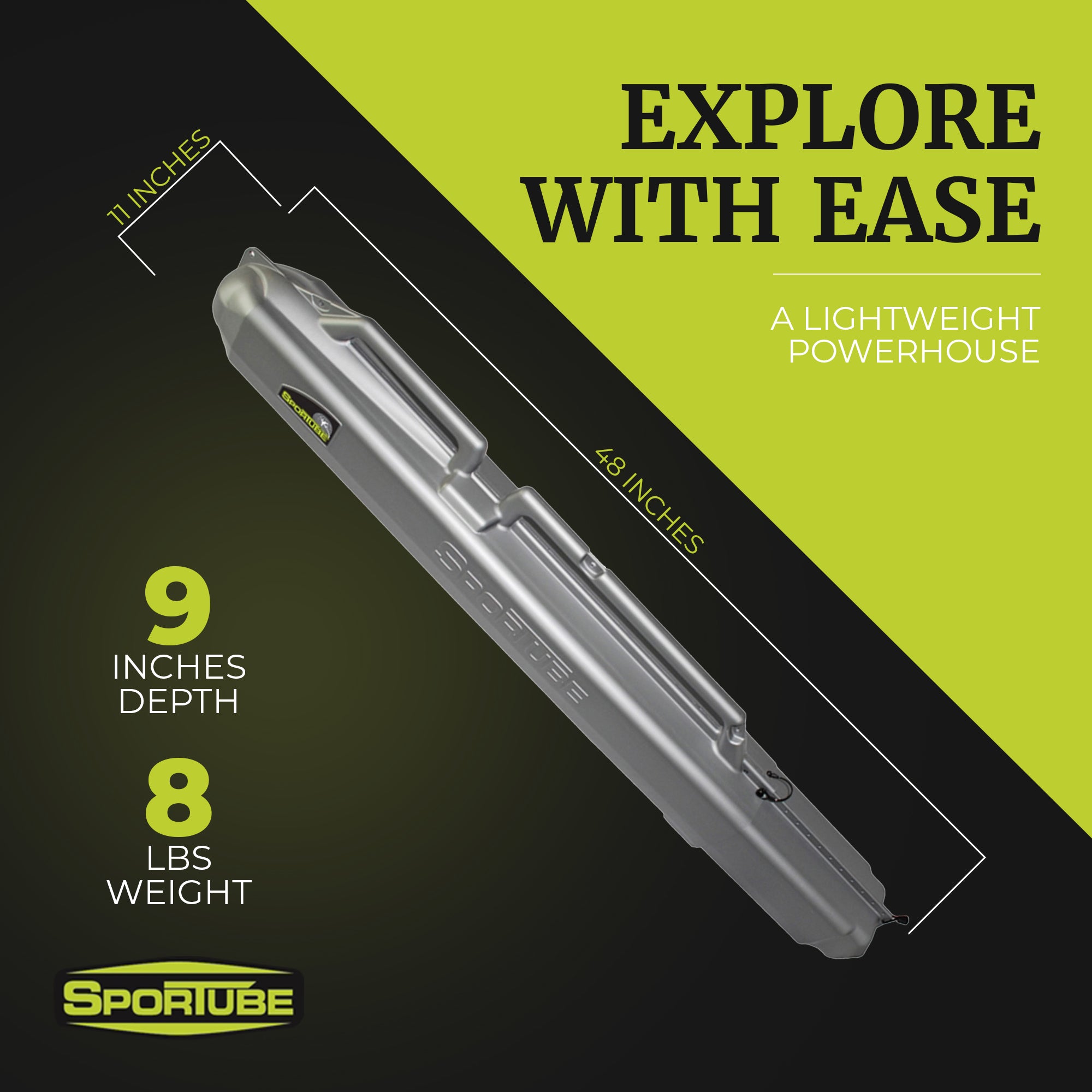 Sportube Series 1 Special Edition Outdoor Sports Gear Travel Case, Platinum