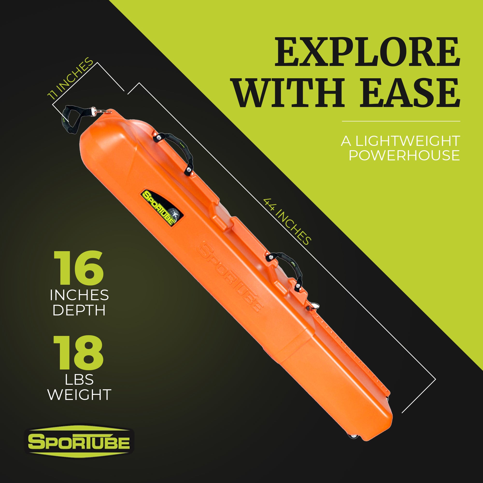 Sportube Series 3 Lightweight Outdoor Sports Gear Travel Case, Blaze (Used) - VMInnovations