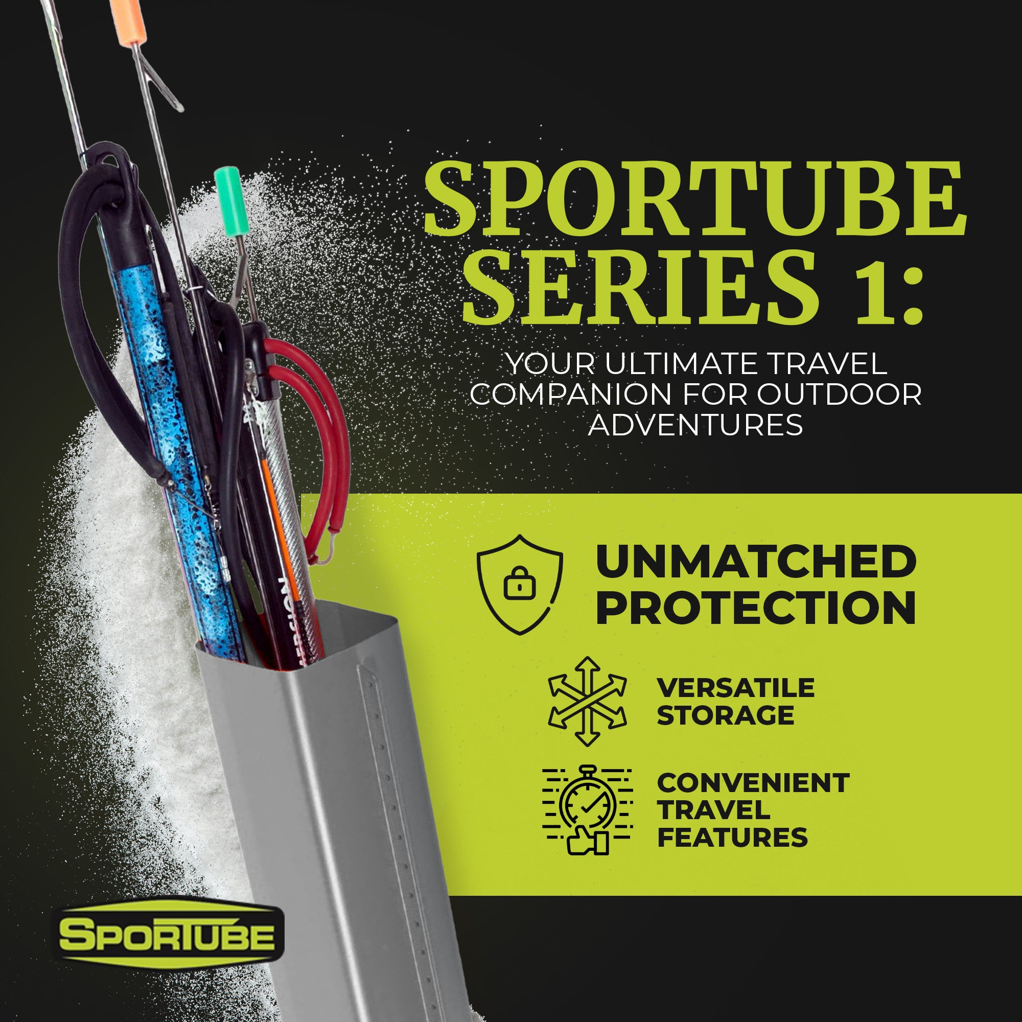 Sportube Series 1 Special Edition Outdoor Sports Gear Travel Case, Platinum