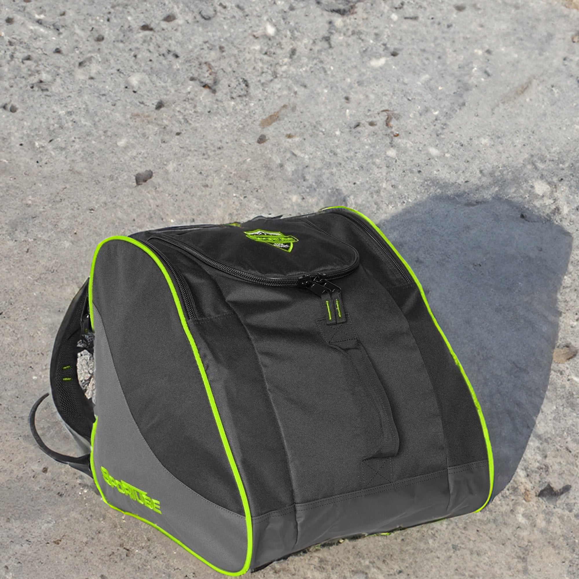 Sportube Traveler 50 Liter Padded Ski Boot & Gear Backpack Bag, Green/Black - VMInnovations