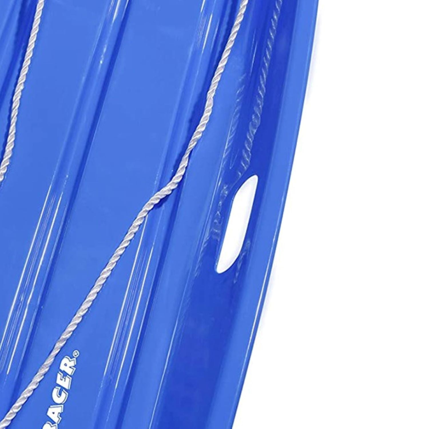 Slippery Racer Downhill Sprinter Kids Plastic Toboggan Snow Sled, 1 Red, 1 Blue - VMInnovations