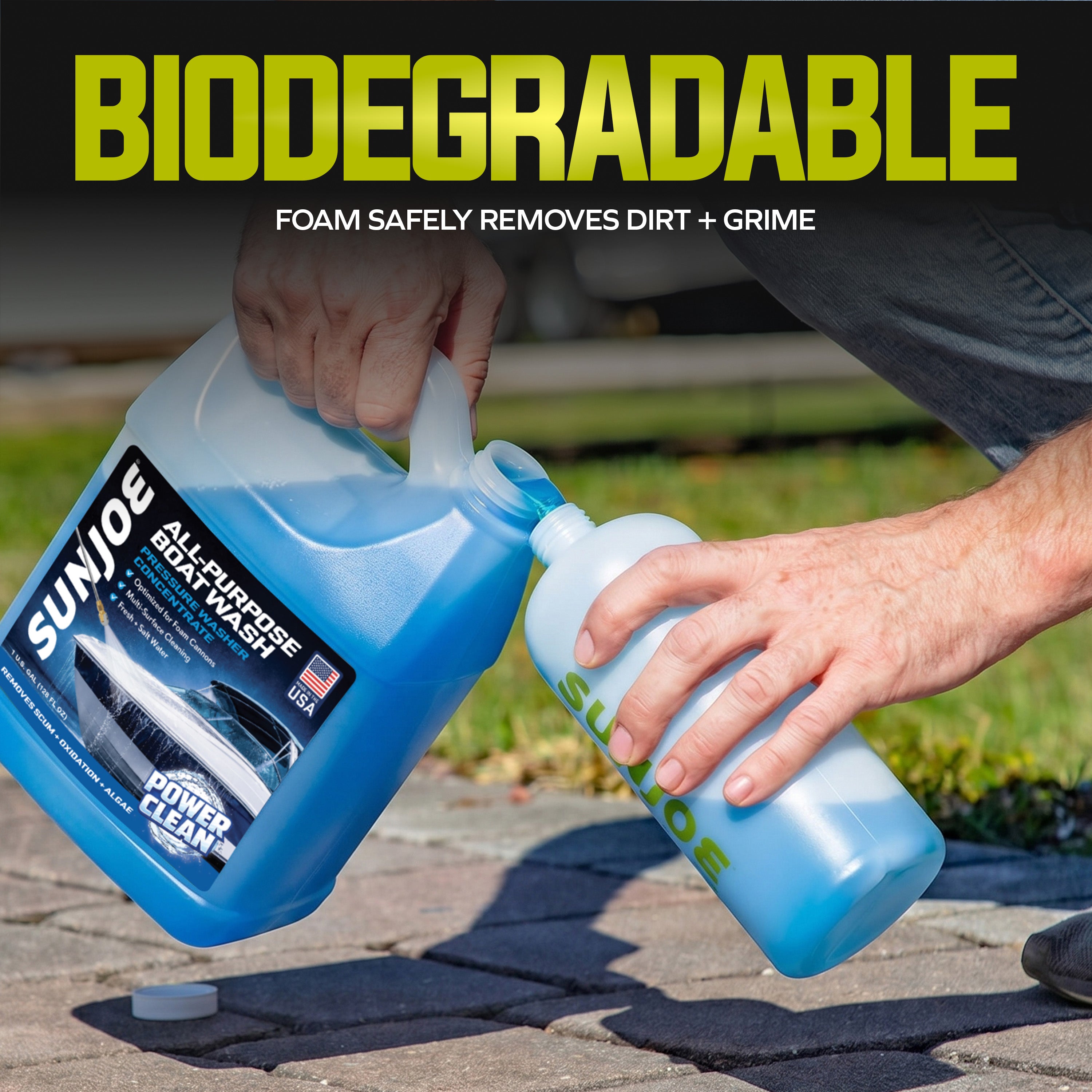 Sun Joe All Purpose Boat Wash Pressure Washer Cleaner Concentrate, 1 Gal, APBW1G - VMInnovations