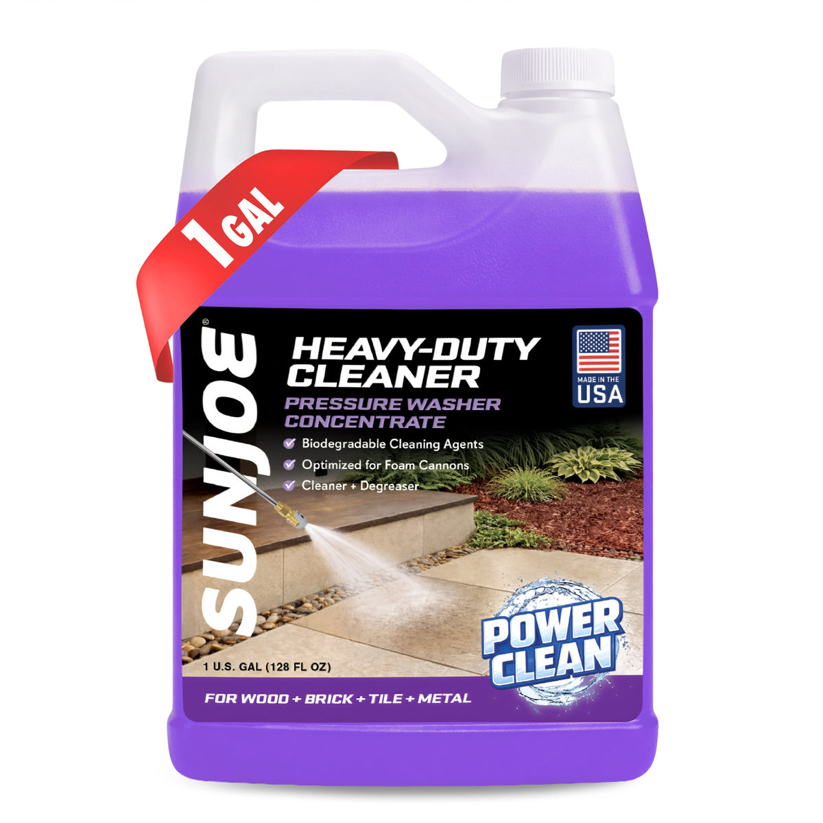 Sun Joe All-Purpose Pressure Washer Cleaner and Degreaser, 1 Gallon, SPX-APC1G (Open Box)