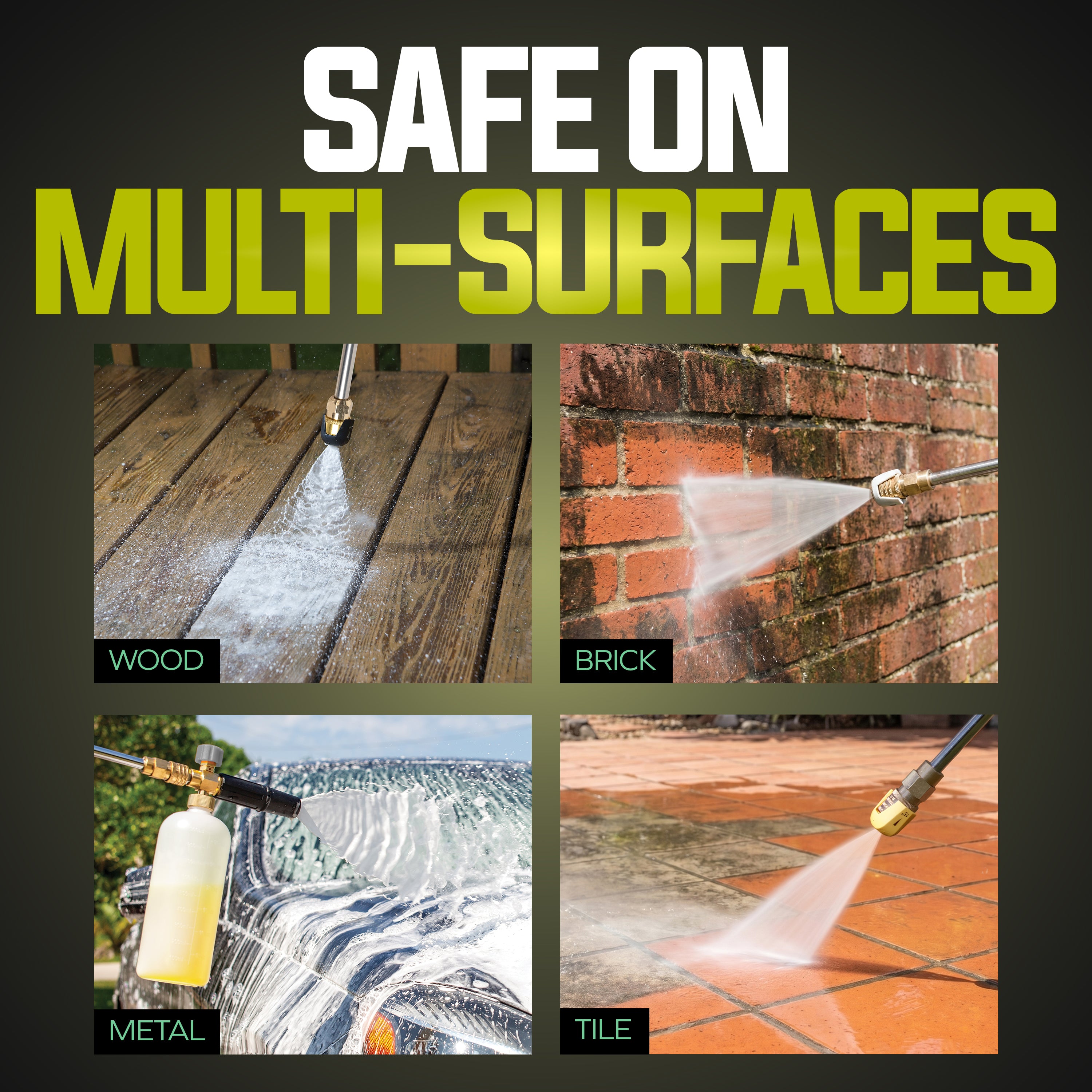 Sun Joe 3 Pack Pressure Washer Concentrate Formula, Detergent Trio (Open Box) - VMInnovations