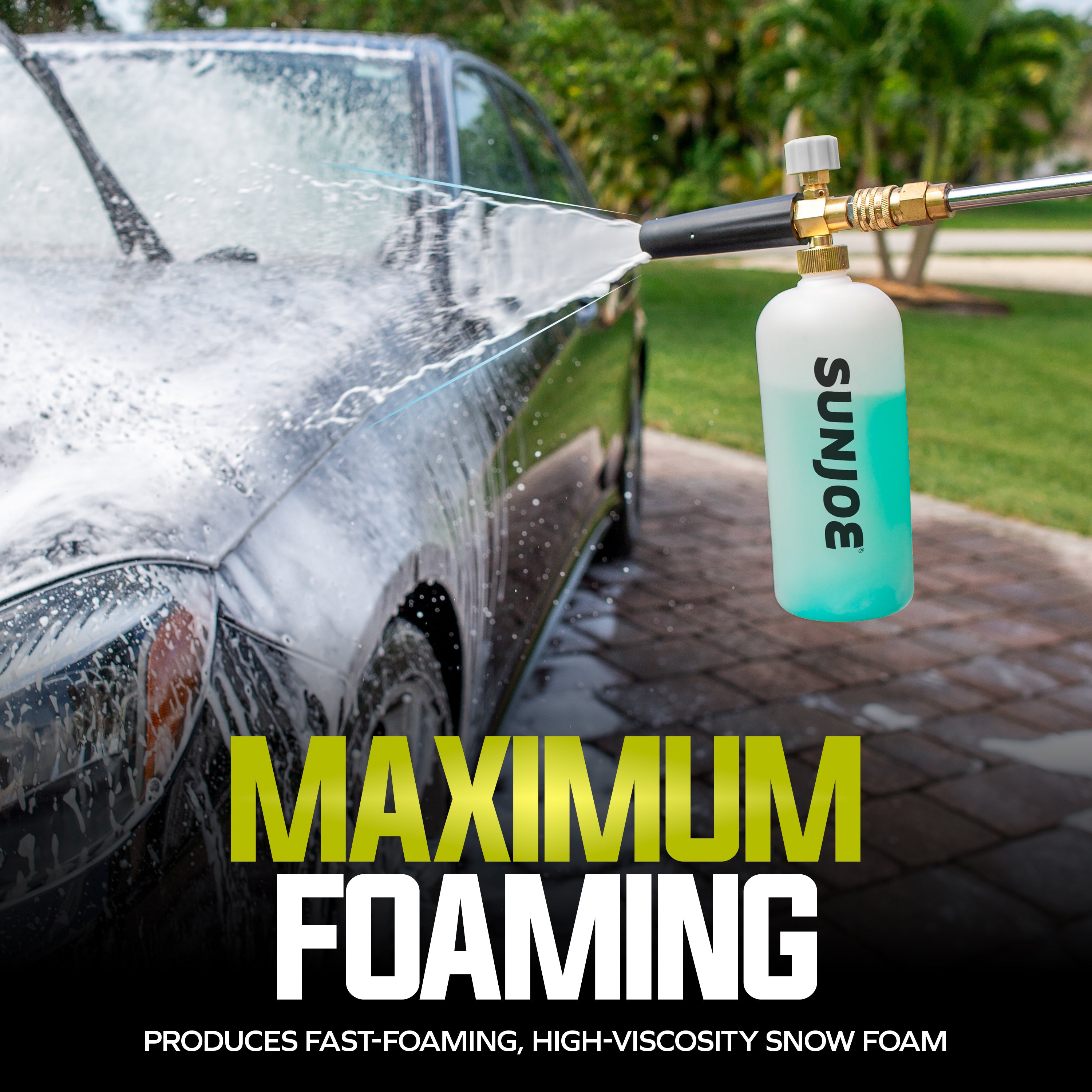 Sun Joe Premium Snow Foam Coconut Scent Car Washing Soap & Cleaner, 1 Gallon - VMInnovations