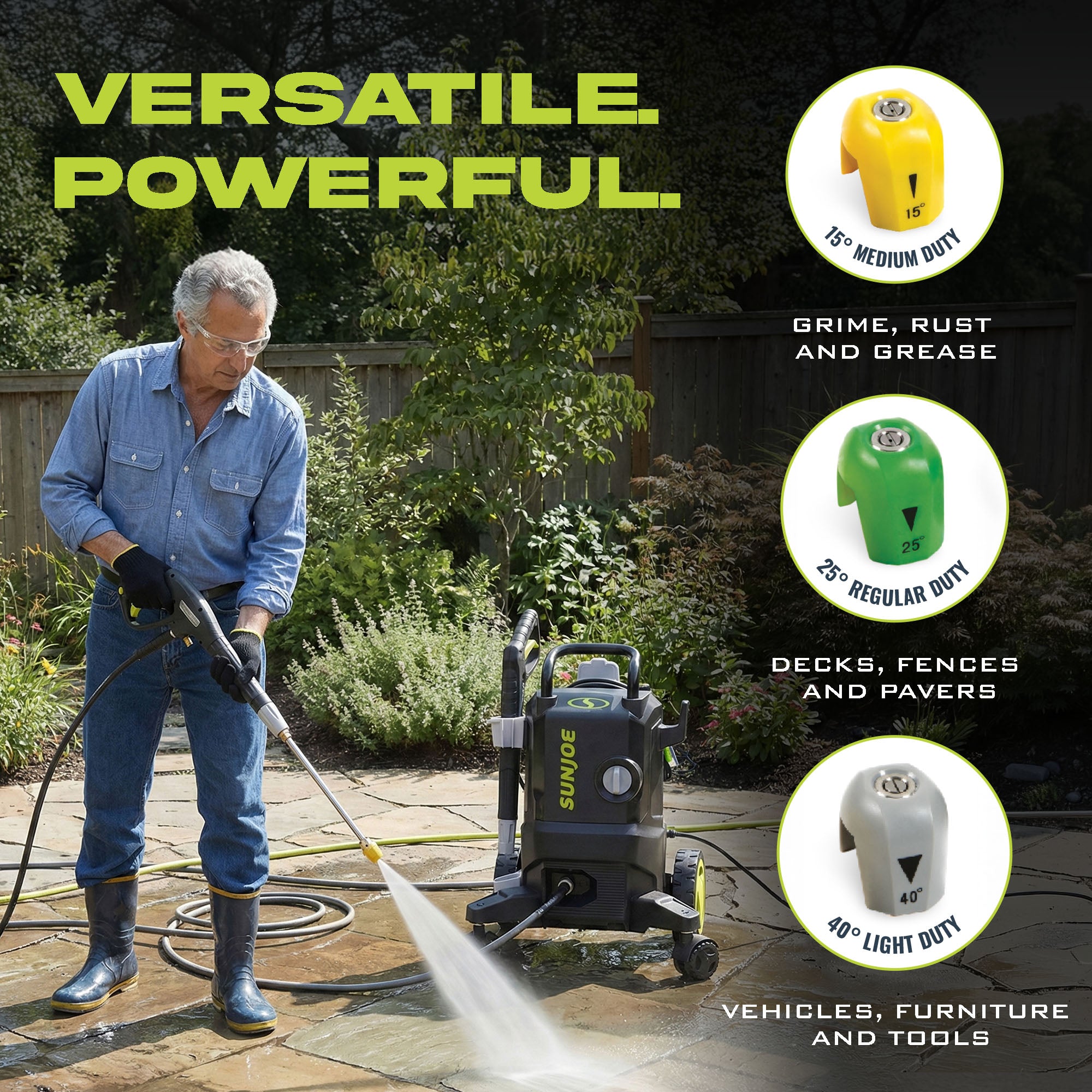 Sun Joe Electric Pressure Washer & Accessory Kit, SPX3000-QW2, PWMA Certified