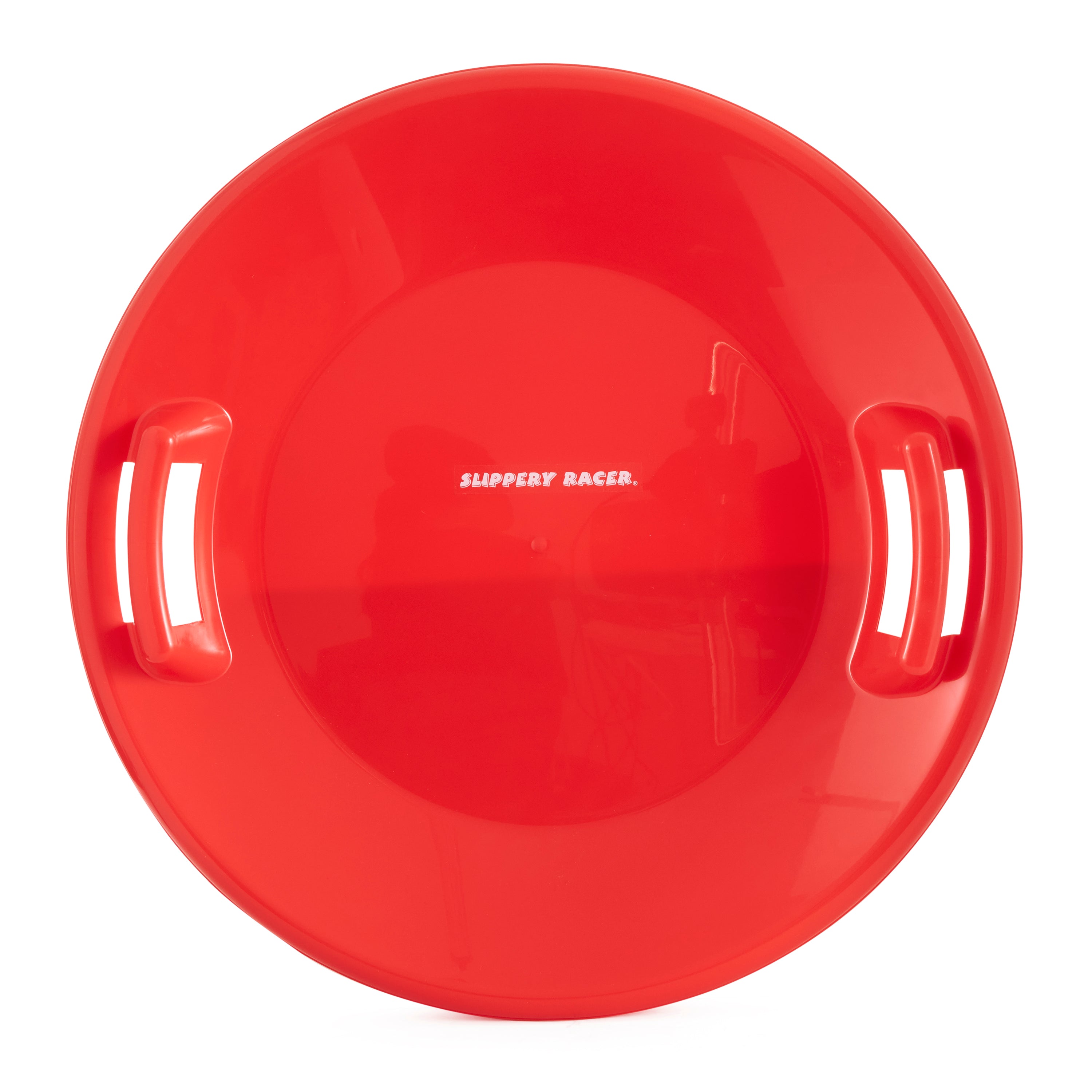 Slippery Racer Downhill Pro Adults and Kids Plastic Disc Snow Sled, Red (3 Pack)