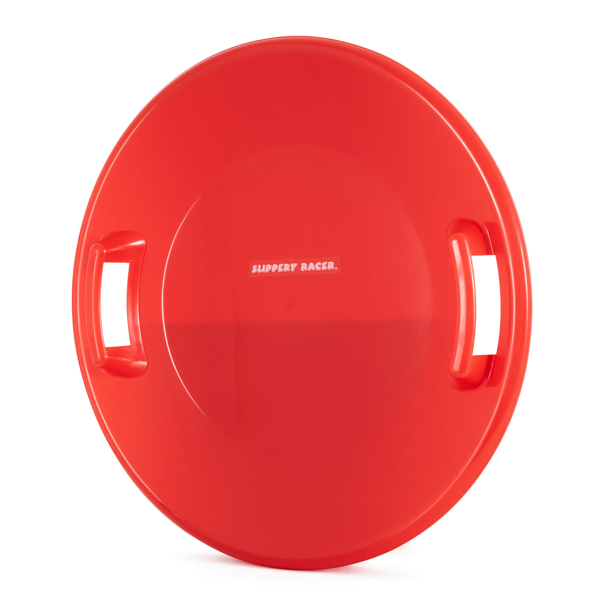 Slippery Racer Downhill Pro Adults and Kids Saucer Disc Snow Sled, Red (4 Pack)