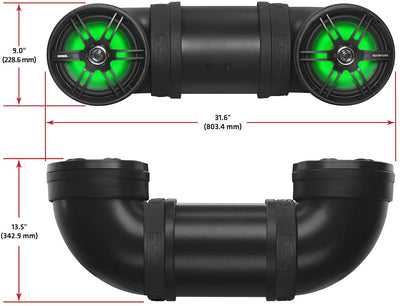 SOUNDSTORM BTB8L 8" 700W Bluetooth Amplified Marine/ATV Off Road Speaker System